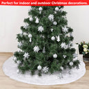 Velvet Christmas Tree Skirts Base Cover Mini Tree Skirt Mat for Small Xmas Tree Base - 100cm Christmas Tree Base Mat for Christmas Decorations at Homes