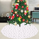 Velvet Christmas Tree Skirts Base Cover Mini Tree Skirt Mat for Small Xmas Tree Base - 100cm Christmas Tree Base Mat for Christmas Decorations at Homes