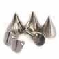 Screwback studs - 10mm x 15mm - Cone-Shaped - Silver - (Pack of 50) DNO