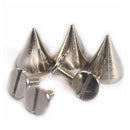 Screwback Studs - 10mmx13mm - Cone-Shaped - Silver (Pack of 50) DNO