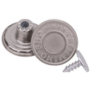 20mm Matt Silver Trimming Shop Printed Closed Version Jean Buttons - 10pcs