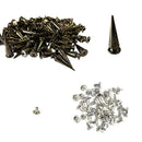 100 x 10x29mm Gunmetal Black Long Brass Pin Studs (6054