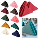 Set of 10 Cotton Polyester Napkins with Hemmed Edges, 20 Inch