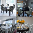 Universal Dining Spandex Short Style Printed Chair Cover