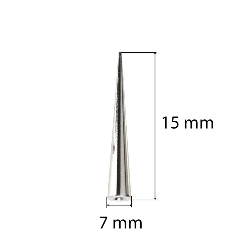 7x15mm silver screw back studs-pack of 50