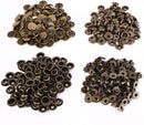 17mm Brass Large Press Studs 4 part - Bronzes (pack of 10) (201)
