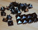 Pyramid Studs - 9mm - Black - (Pack of 50)