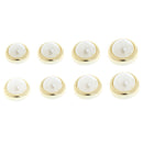 12mm Half round pearl rivets with pins - Gold base - (Pack of 50)