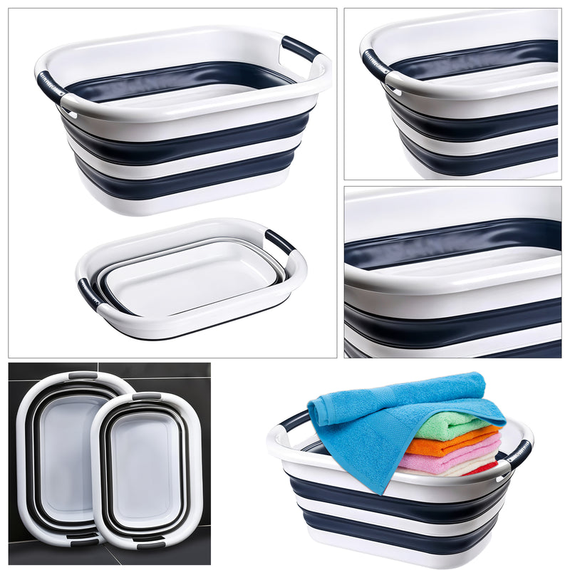 Plastic Large Oval Shape Laundry Basket Foldable Laundry Hamper