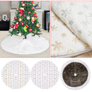 Velvet Christmas Tree Skirts Base Cover Mini Tree Skirt Mat for Small Xmas Tree Base - 100cm Christmas Tree Base Mat for Christmas Decorations at Homes