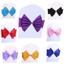 Wider Chair Bows Sash Band with Slider Buckle, Stretchy Fabric Chair Band Sash, Elastic Chair Band for Chairs Decor