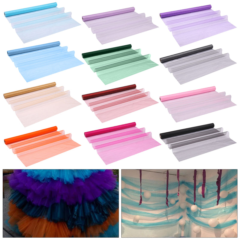 Organza Roll Sheer Fabric for Party Favours Supplies- 70cm x 15m