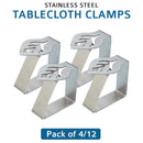 4pcs Leaf Shape Tablecloth Clips Stainless Steel Table Cloth Clamps