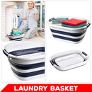 Plastic Large Oval Shape Laundry Basket Foldable Laundry Hamper