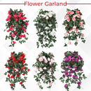Artificial Rose Flower Hanging Vines Silk Garland, 18 Flowers, 110cm(3.6ft)