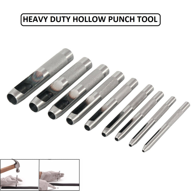 Hole Punch Steel Hollow Punch for Leather, Paper, Plastic, Rubber, and Vinyl