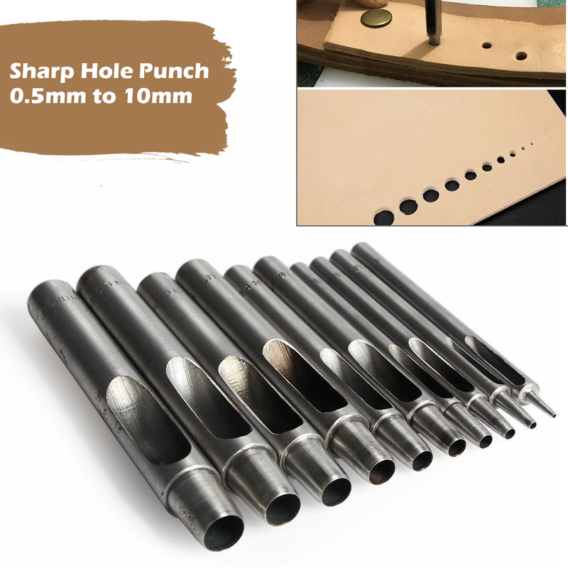 Sharp Hollow Hole Punch, Hole Punch Cutter Hand Tool for DIY, Leathercrafts, Canvas, Handbags