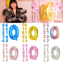 40-Inch Self-Inflating Foil Balloons Number Balloons Foil Digit Balloon for Birthdays Wedding Anniversaries