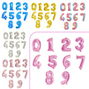 16-Inch Self-Inflating Foil Balloons Number Balloons Foil Digit Balloon for Birthdays Wedding Anniversaries