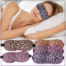 3D Contoured Leopard Printed Eye Mask for Sleeping, Blindfold Sleep Mask with Adjustable Strap