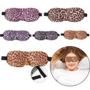 3D Contoured Leopard Printed Eye Mask for Sleeping, Blindfold Sleep Mask with Adjustable Strap