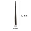 7x40mm silver screw back studs-pack of 10