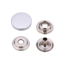 12.5mm Press Studs 4PA WITH ALLOY TOP (203) - Pearl Silver