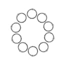 20mm Sliver O Shaped Split Ring - Pack of 10
