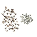 100 x 10mm Half Round Plastic Silver Pin Studs (6016