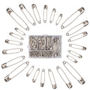 250pcs Silver Safety Pins Box, Fastening Securing Metal Pins for Dressmaking, Sewing, DIY Art & Craft Projects