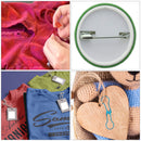 100pcs Assorted Colour Safety Pins Box, Plastic Head Diaper Metal Pins for Baby Nappy, Fastening Securing Clothing, Crafting