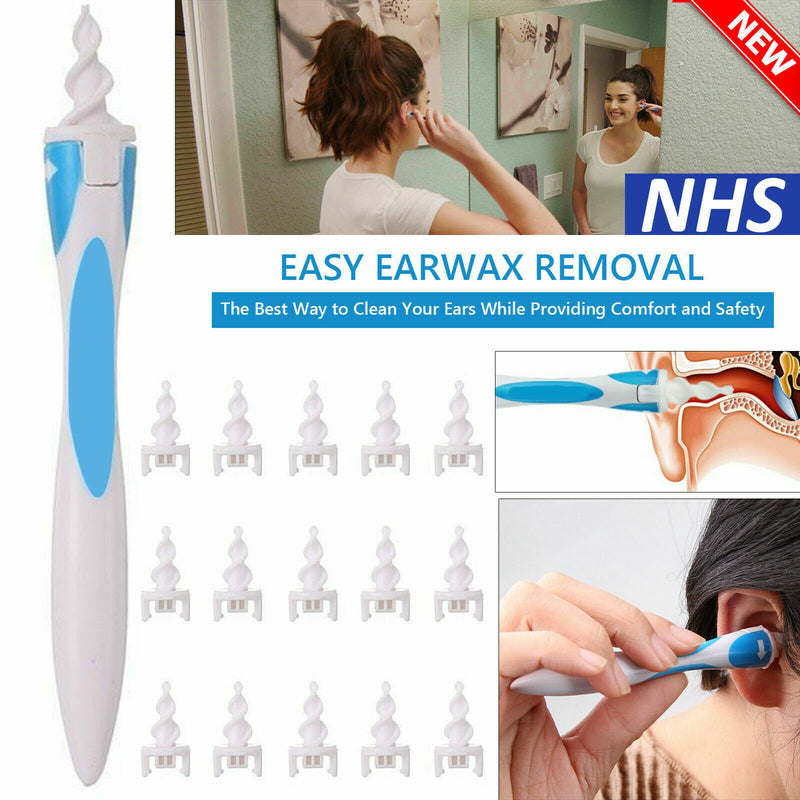 Silicone Soft & Flexible Ear Wax Remover with 16pcs Washable Tips