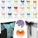 Organza Chair Sashes Wider Fuller Bow for Party Decoration, 17cm x 280cm