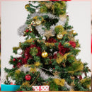 2m x 9cm Metallic Shiny Christmas Tinsel Garland for Xmas Tree & Home Decorations Festival New Year Party Indoor Outdoor Table Ceiling Decoration