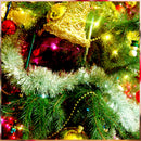 2m x 9cm Metallic Shiny Christmas Tinsel Garland for Xmas Tree & Home Decorations Festival New Year Party Indoor Outdoor Table Ceiling Decoration