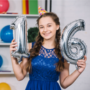 16-Inch Self-Inflating Foil Balloons Number Balloons Foil Digit Balloon for Birthdays Wedding Anniversaries