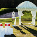 Shiny Chair Band with Slider Buckle Synthetic Fabric Elastic Sash