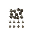 6mm Gunmetal Flat Head Mushroom Studs Pin Back Rivets with Hand Tool For Clothing, Leathercrafts