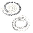 42" Diamante Rhinestone Waist Chain Belts for Women Fashion Accessory - Silver, Gold
