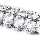 42" Waist Chain Belt Rhinestone Diamante for Women Fashion Accessory - Silver, AB