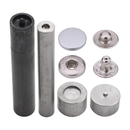 S Spring Press Studs Flat Alloy Cap 4 Parts Fasteners With Hand Tool For DIY Projects, Leather Craft