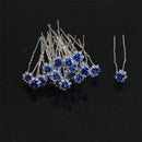 Rose Flower Crystal Rhinestone Hair Pins Hairstyling Accessory for Wedding, Bridal, Jewellery