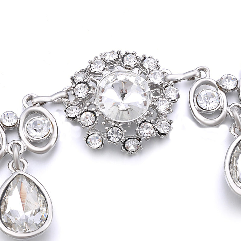 47" Silver, AB Waist Chain Belt with Rhinestone Diamante for Women Fashion Accessory