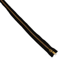 YKK Nylon Open End Black Zipper, Medium Weight Sewing Zip, Brass Metal Teeth Zipper