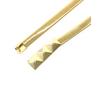 10mm Gold Skinny Metal Thin Stretchable Spring Waist Belt, Women Fashion Accessory - 60cm, 65cm, 70cm
