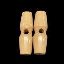 Plastic Olive Shape Toggle Shank Duffle Buttons Single Hole For Sweater, Jackets