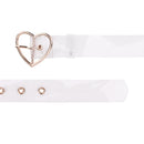 Transparent PVC Plastic 25mm Wide Waist Belt Eyelets Grommet Studded Clear Waistband With Pin Buckle For Jeans, Dresses, Casual & Formal Wear