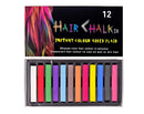 12pcs Temporary Hair Chalk Non Toxic Hair Dye Multicolour Soft Pastels Salon Kit