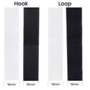YKK Sew-On Hook & Loop Fastener Tape, Non-Adesive Interlocking Tape White Black Strip
