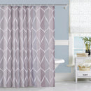 Shower Curtain With Hooks, Waterproof Polyester Fabric, Washable Bath Curtain UK